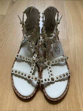 ASH White Pixel Gladiator Sandal sz 41 NWT